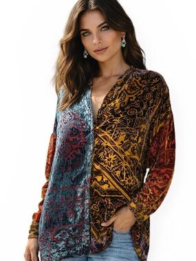 Johnny Was Frida button-down shirt NWT